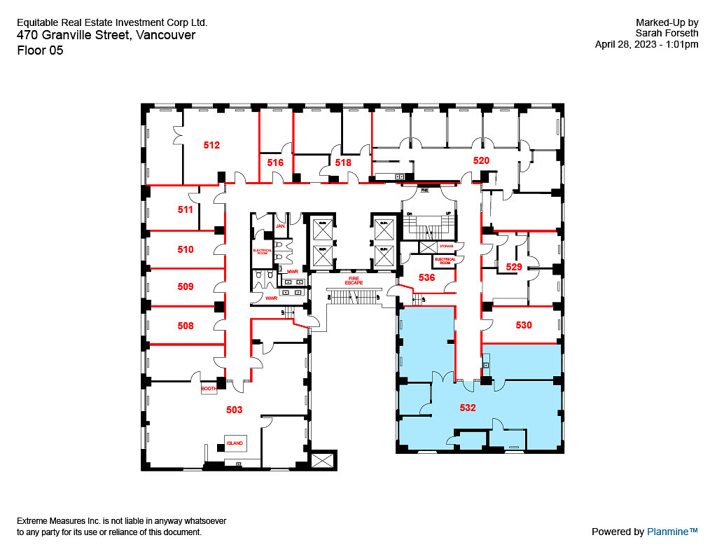 532 - 470 Granville Street, Vancouver, BC floorplan