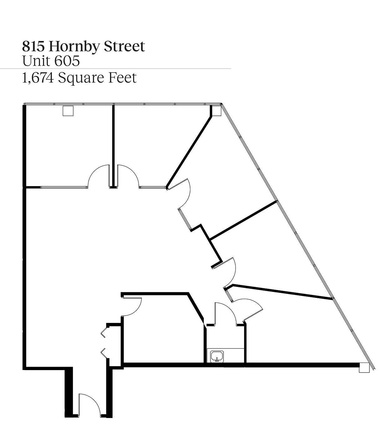 605 - 815 Hornby Street, Vancouver, BC floorplan