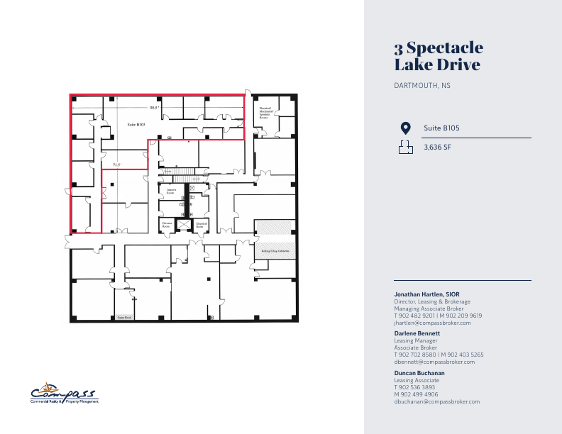 B105 - 3 Spectacle Lake Dr, Dartmouth, NS floorplan