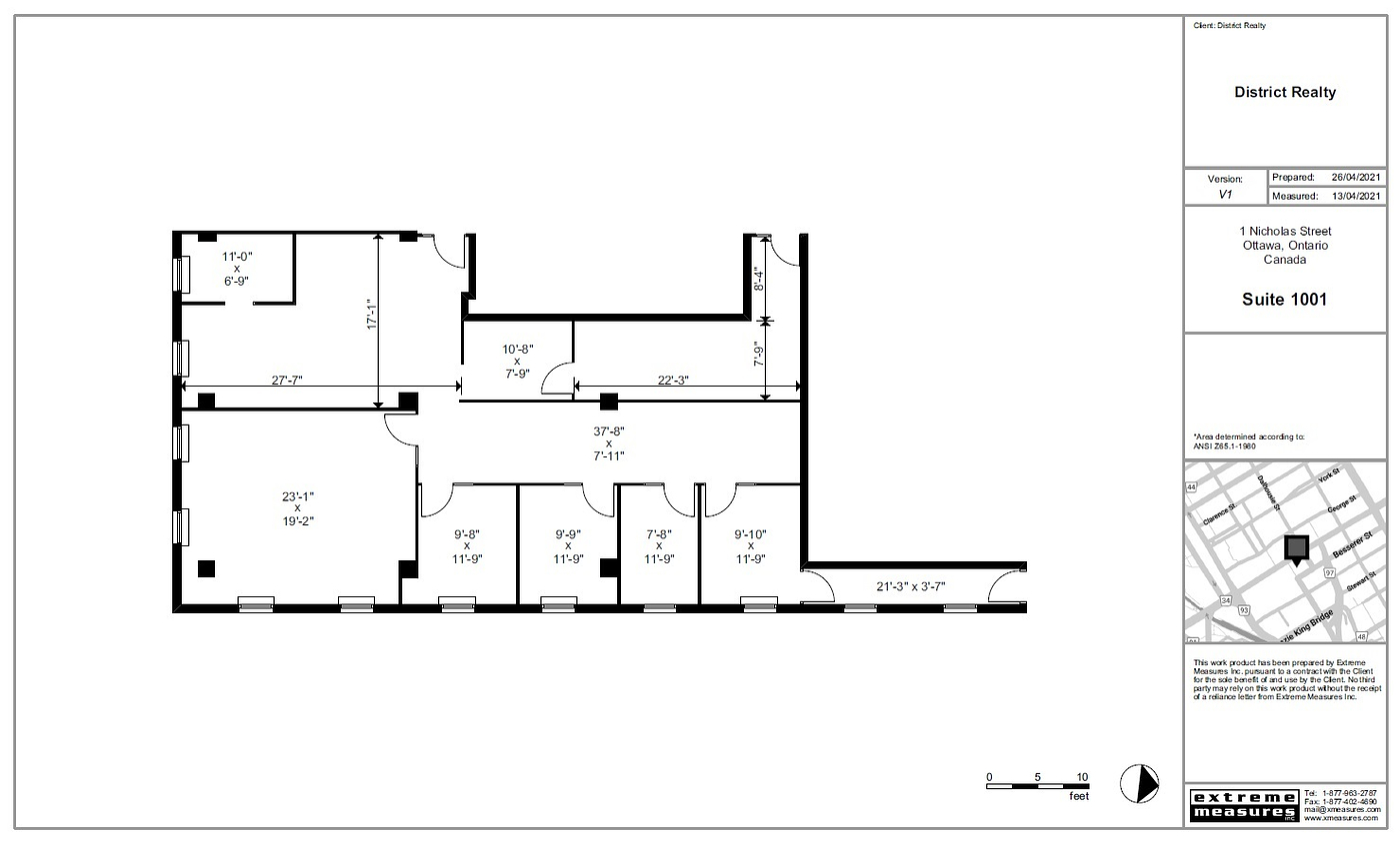 1001 - 1 Nicholas Street, Ottawa, ON floorplan