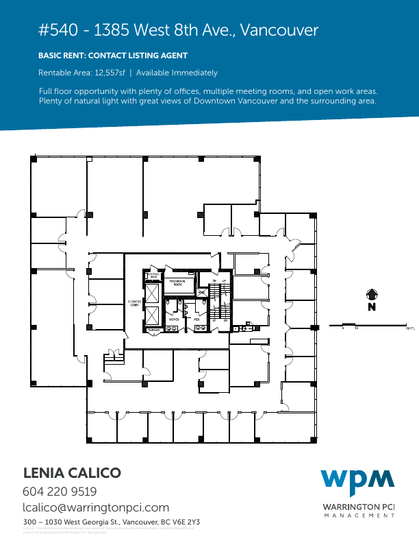 Suite 540 - 1385 West 8th Avenue, Vancouver, BC floorplan