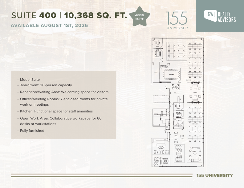400 - 155 University Avenue, Toronto, ON floorplan