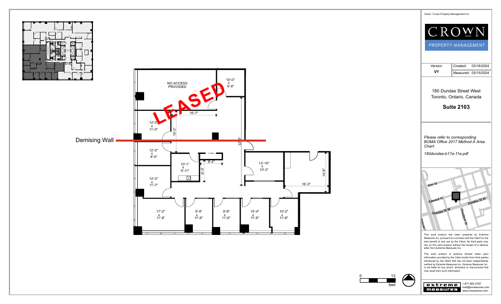 2103 - 180 Dundas Street West, Toronto, ON floorplan