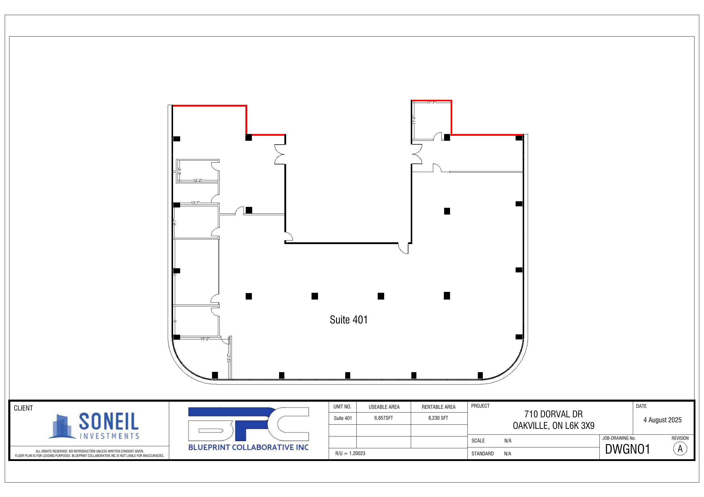 401 - 710 Dorval Drive, Oakville, ON floorplan