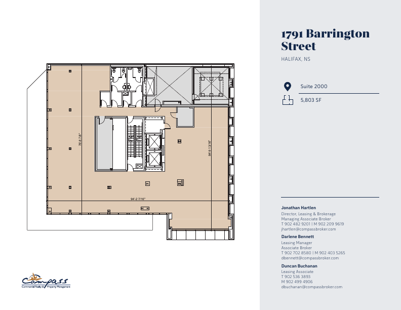 2000 - 1791 Barrington Street, Halifax, NS floorplan