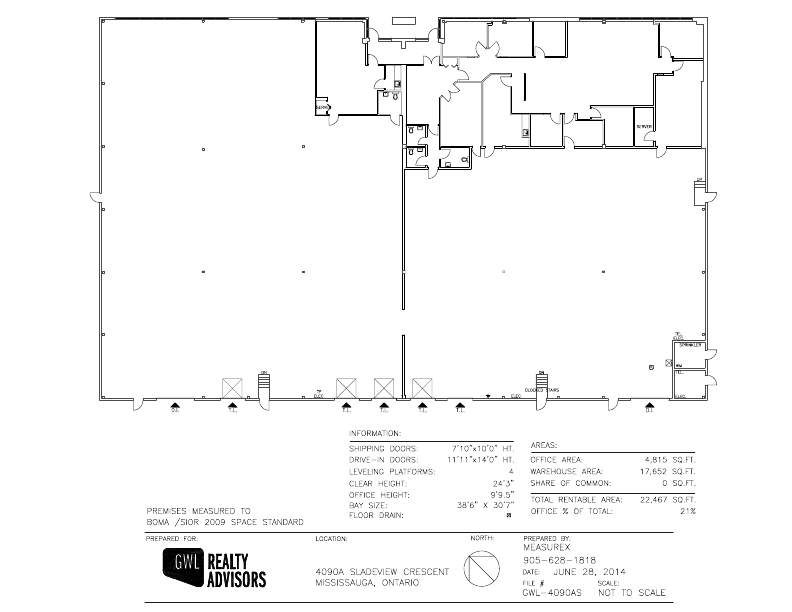1-4090A - 4140 Sladeview Crescent, Mississauga, ON floorplan