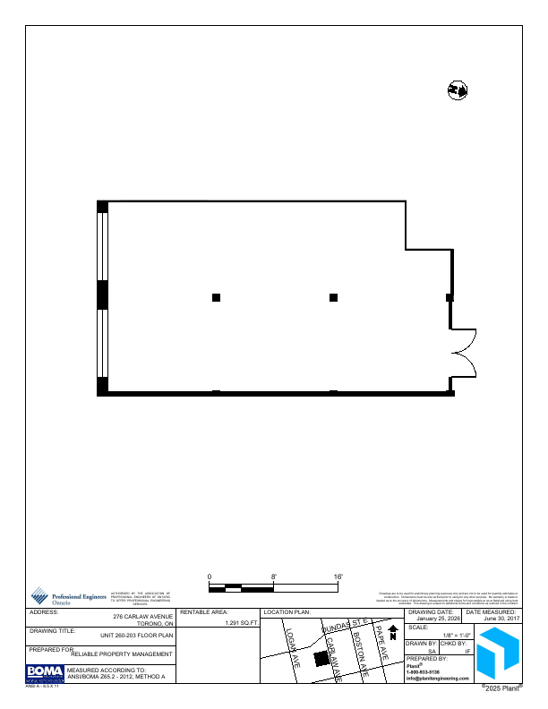 203 - 260 Carlaw Ave, Toronto, ON floorplan