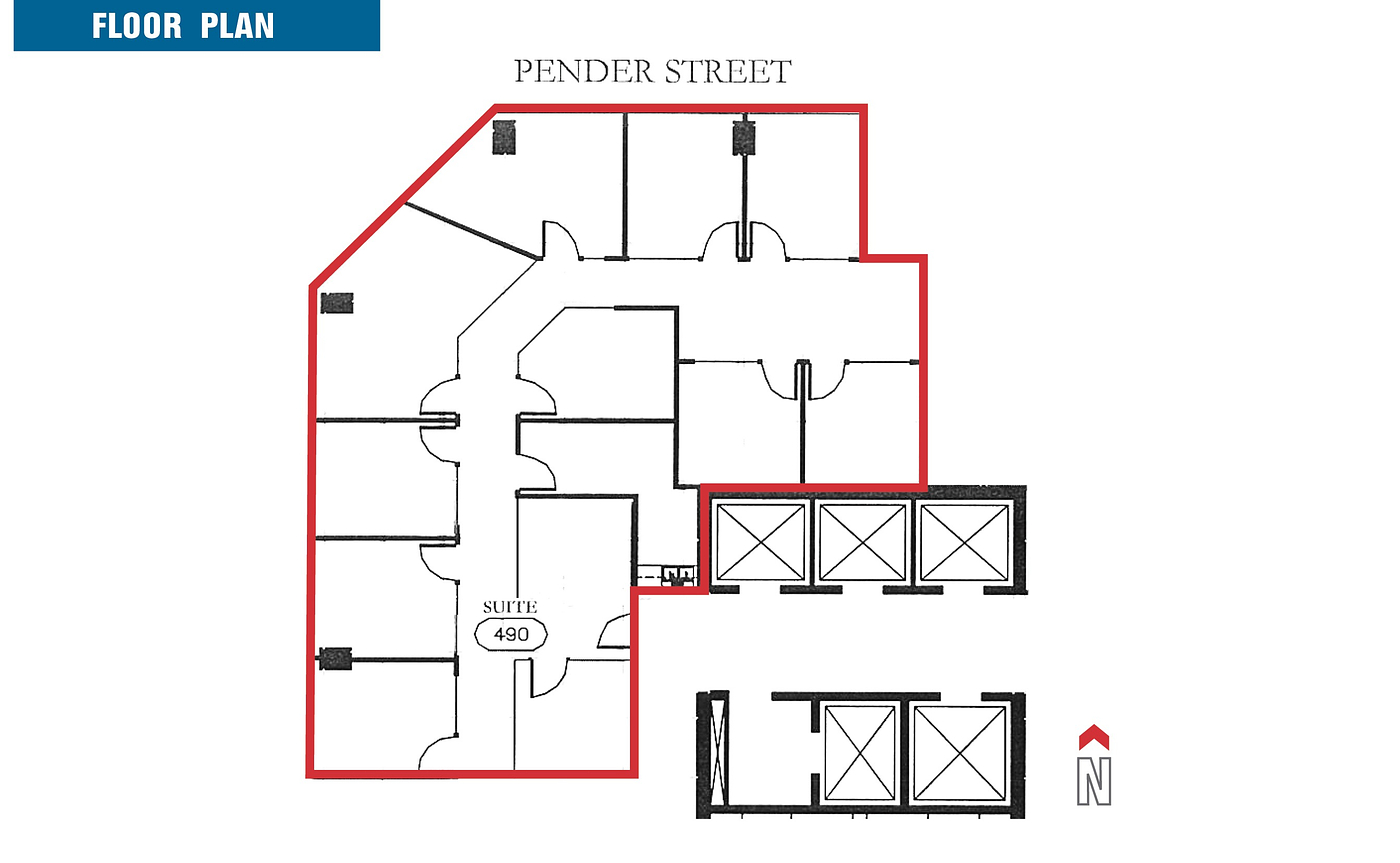 490 - 1140 West Pender Street, Vancouver, BC floorplan