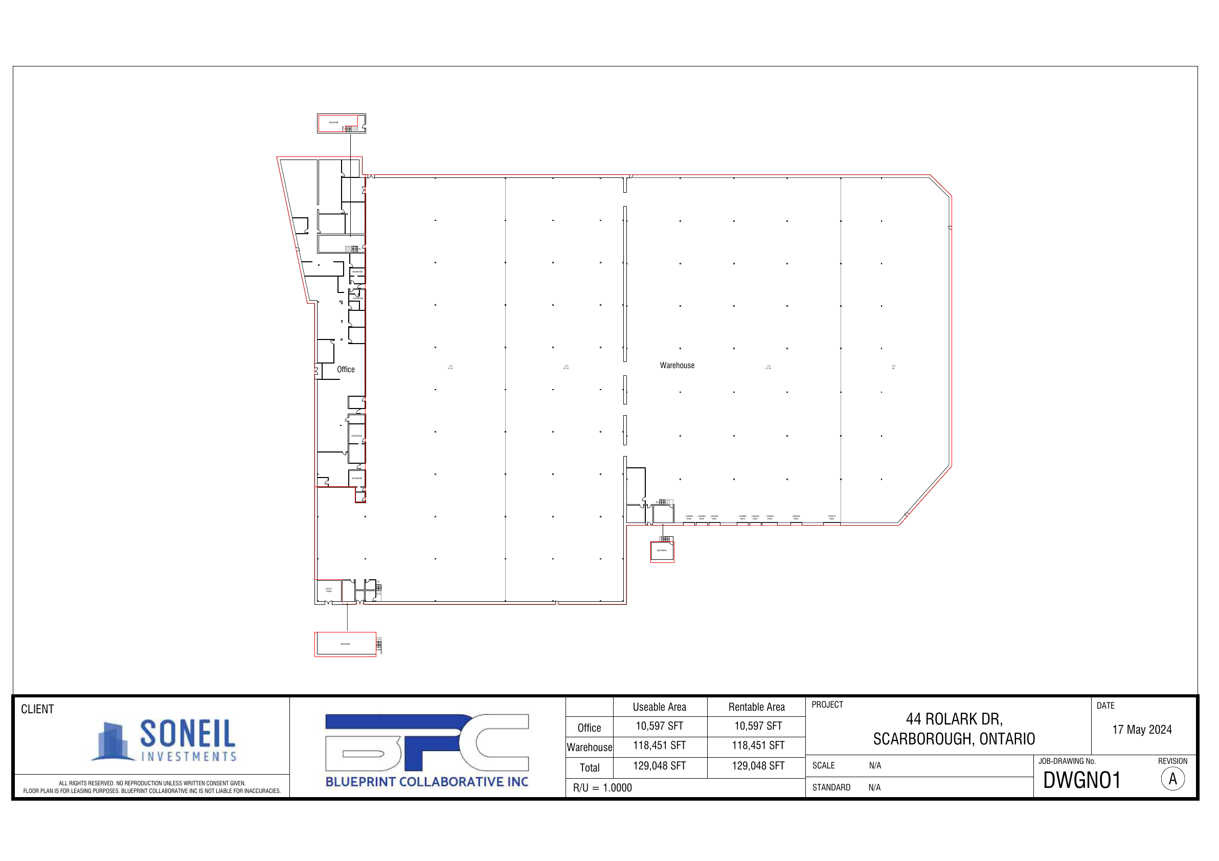1 - 44 Rolark Dr, Toronto, ON floorplan