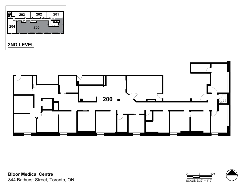 200 - 844 Bathurst St, Toronto, ON floorplan