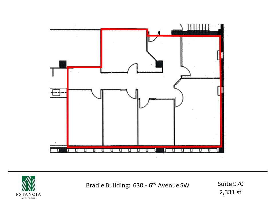 970 - 630 6 Avenue Southwest, Calgary, AB floorplan