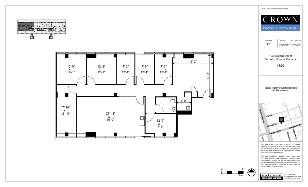 1500 - 605-123 Edward Street, Toronto, ON floorplan