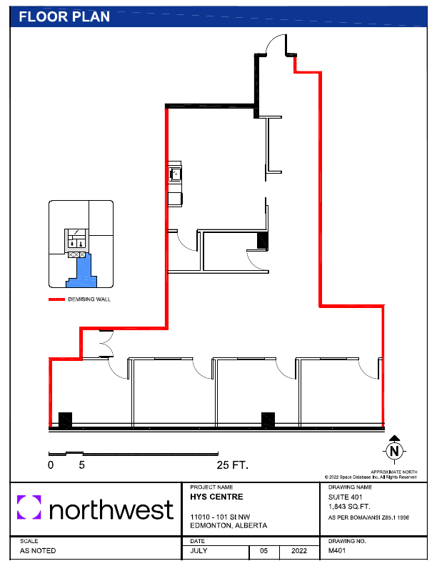 401 - 11010 101 St NW, Edmonton, AB floorplan