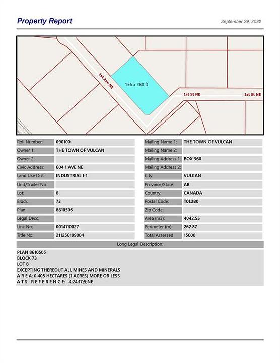604 1 Avenue Northeast, Vulcan, AB