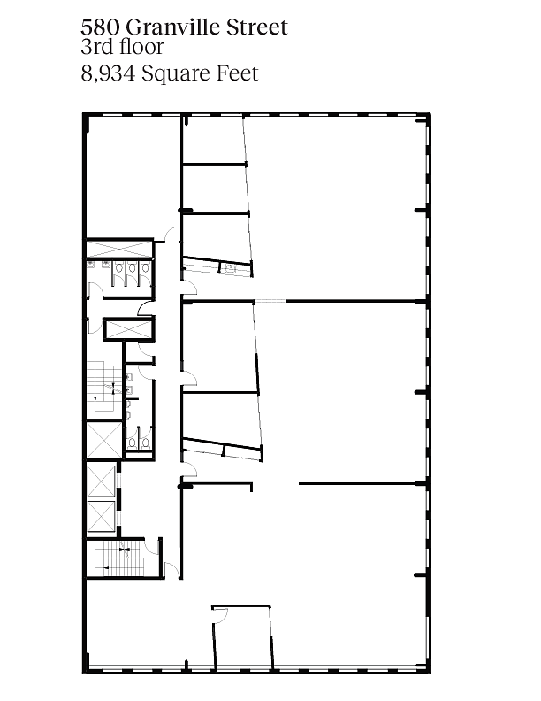 3rd - 580 Granville Street, Vancouver, BC floorplan