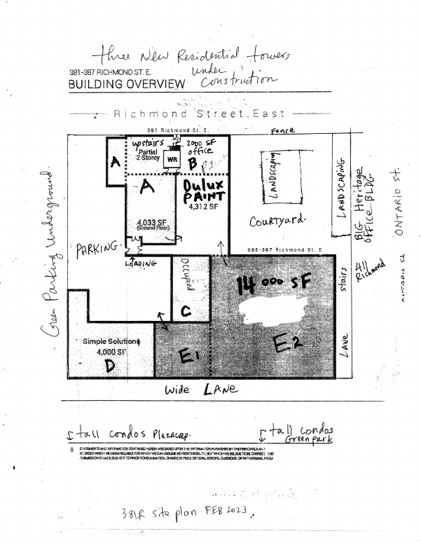 381 Richmond St E, Toronto, ON floorplan