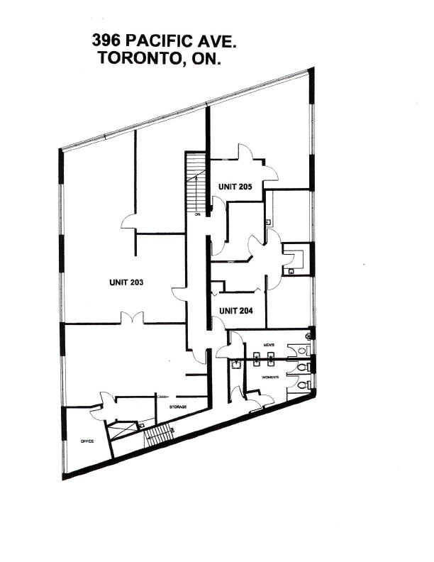 205 - 396 Pacific Avenue, Toronto, ON floorplan
