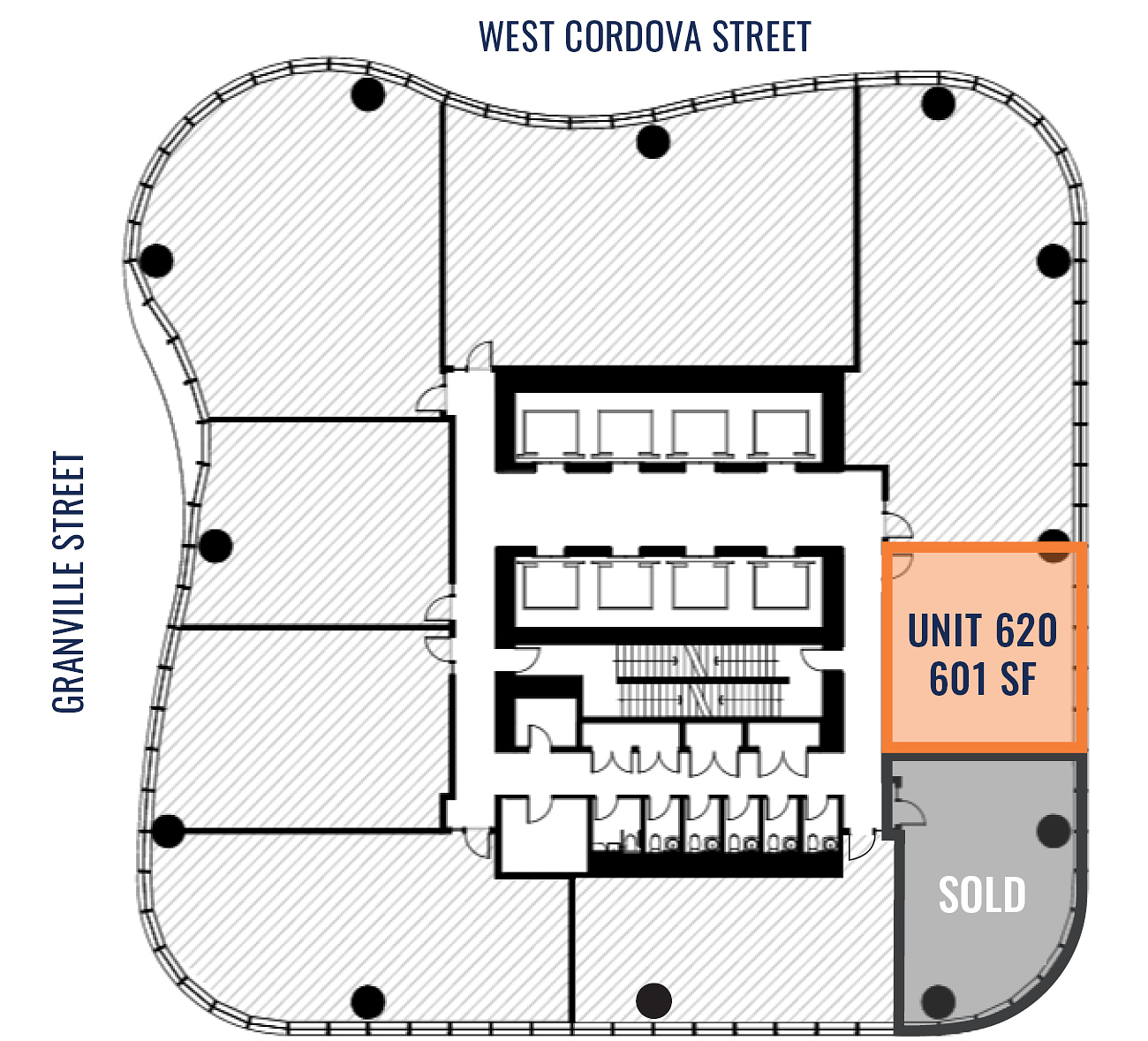 620 - 320 Granville Street, Vancouver, BC floorplan