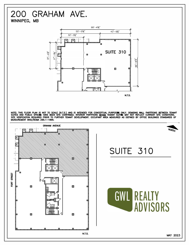 310 - 200 Graham Avenue, Winnipeg, MB floorplan