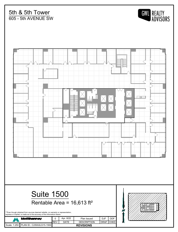 1500 - 605 5 Avenue Southwest, Calgary, AB floorplan