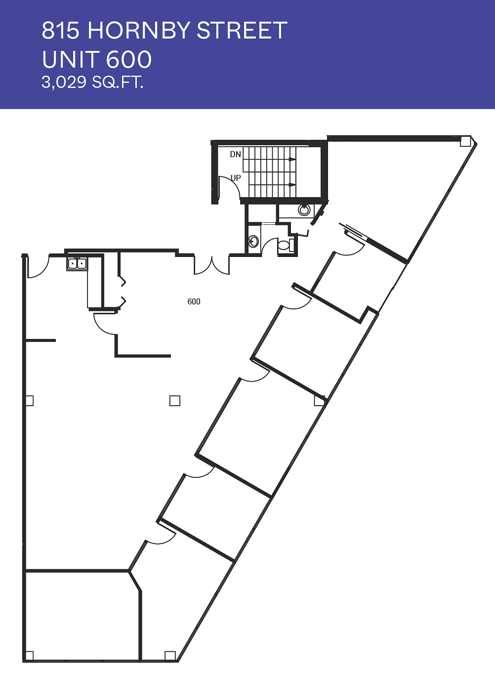 600 - 815 Hornby Street, Vancouver, BC floorplan