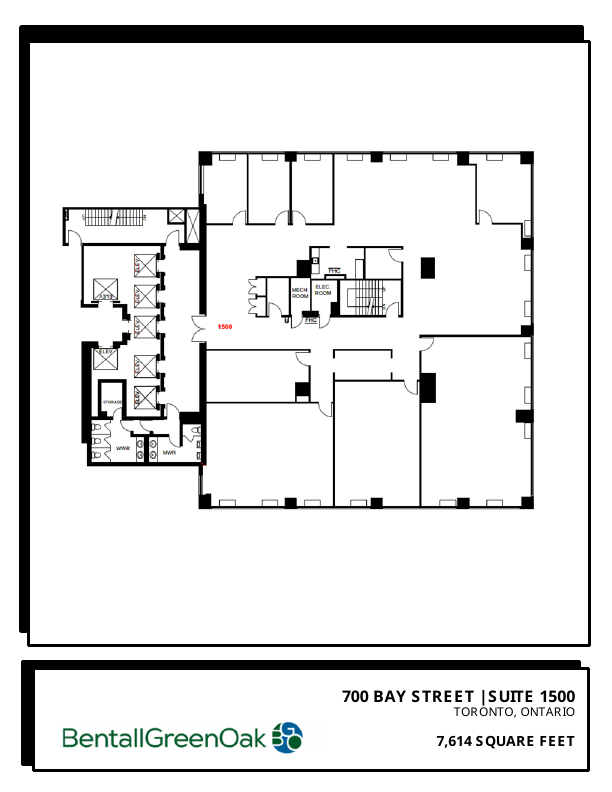 1500 - 700 Bay Street, Toronto, ON floorplan