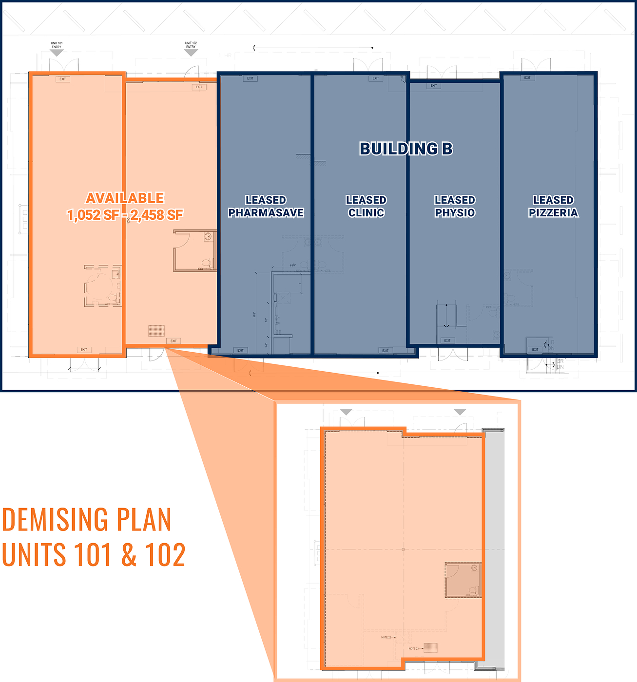 101 & 102 - 19161 Fraser Highway, Surrey, BC floorplan