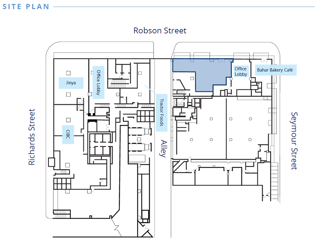 551 - 555 Robson Street, Vancouver, BC floorplan