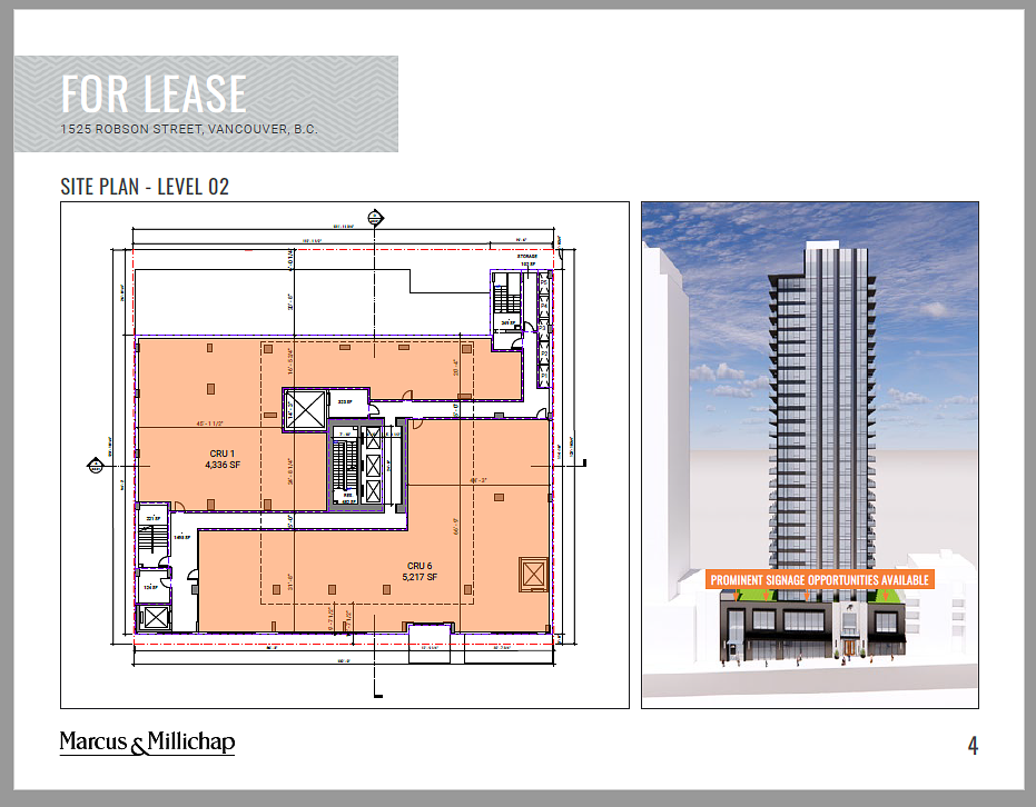 CRU 3 - 1525 Robson Street, Vancouver, BC floorplan