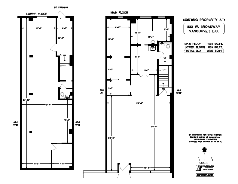 833 West Broadway, Vancouver, BC floorplan