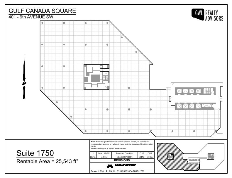 1750 - 401 9 Avenue Southwest, Calgary, AB floorplan