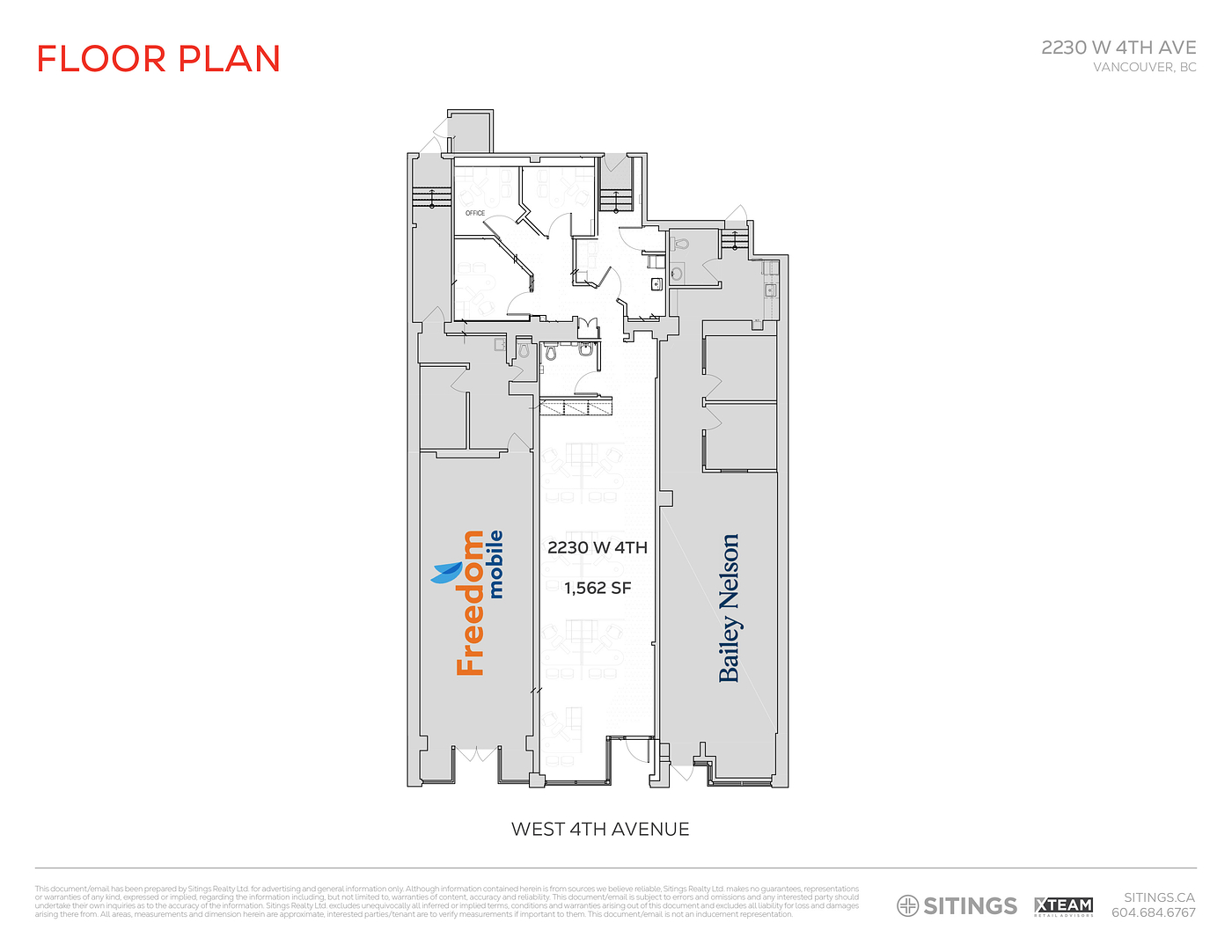 2230 West 4th Avenue, Vancouver, BC floorplan