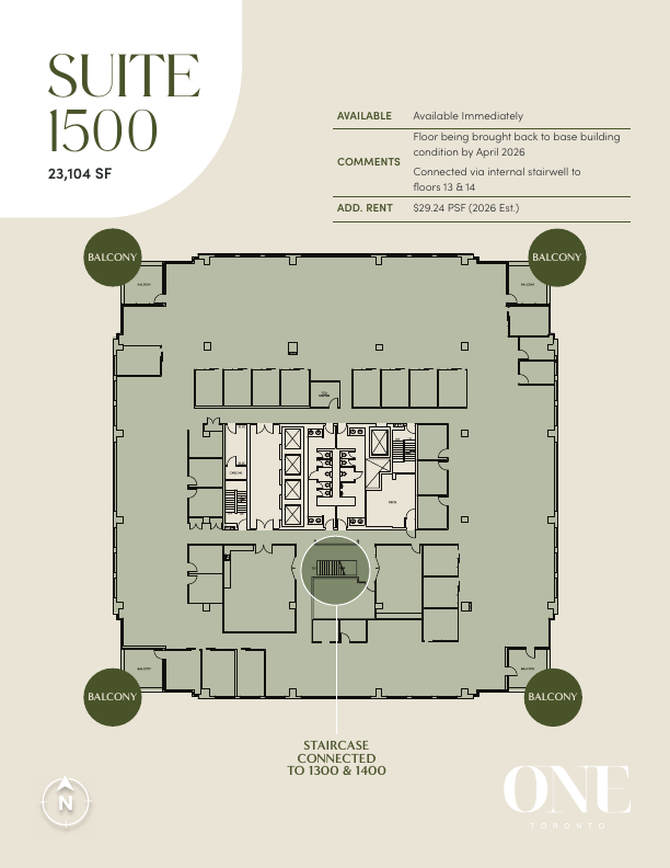 1500 - 1 Toronto Street, Toronto, ON floorplan