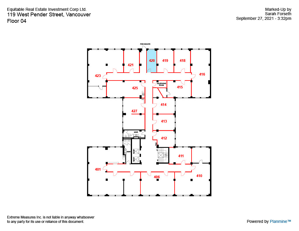 420 - 119 West Pender Street, Vancouver, BC floorplan