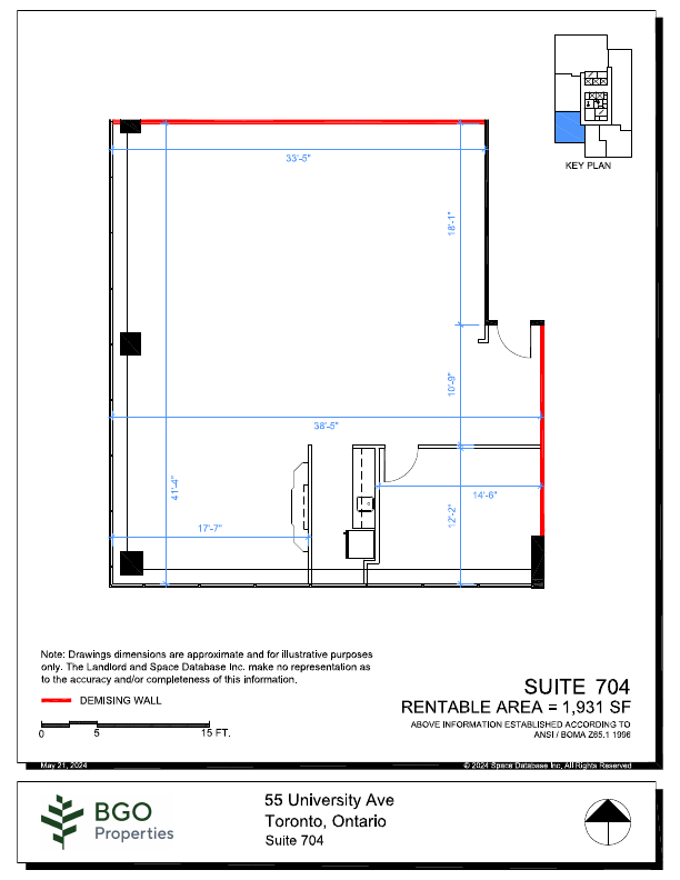 0704 - 55 University Avenue, Toronto, ON floorplan