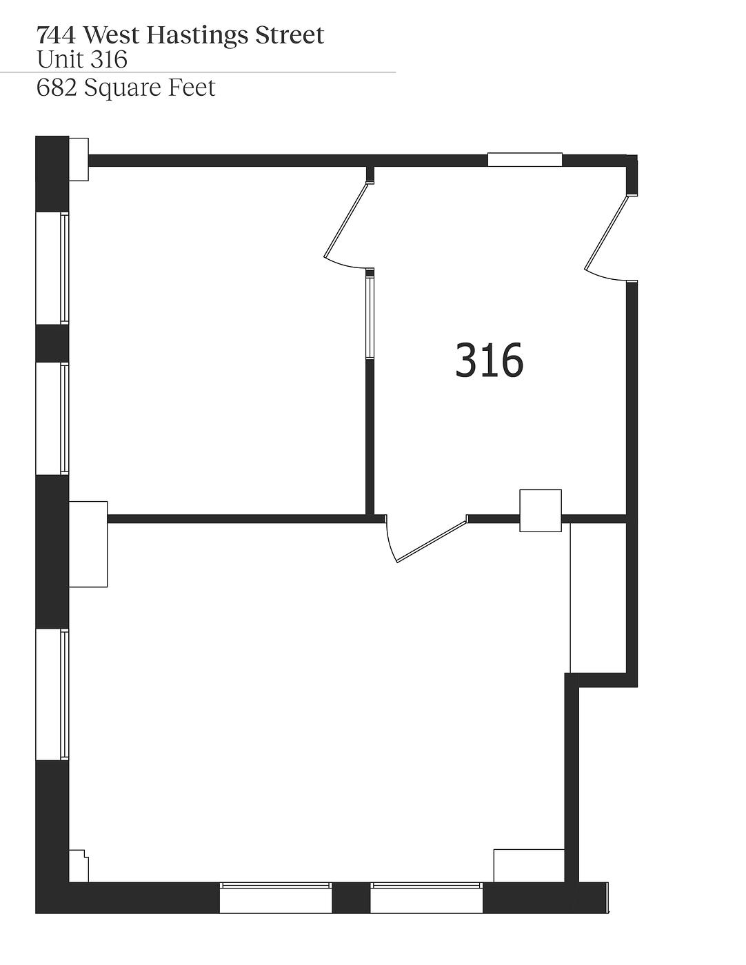 316 - 744 West Hastings Street, Vancouver, BC floorplan