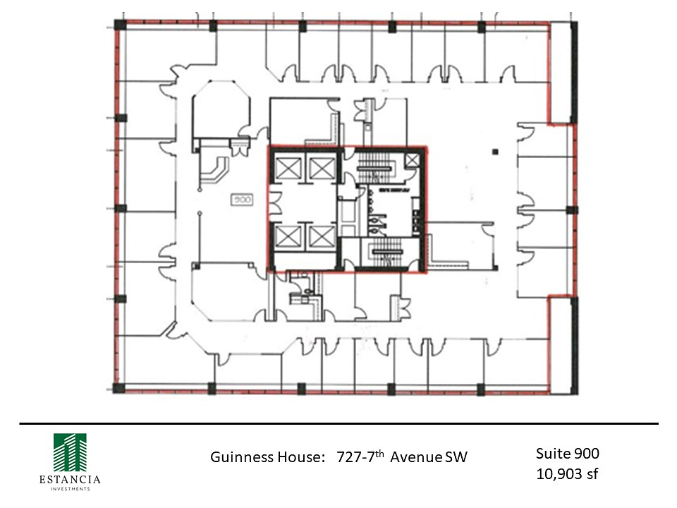 900 - 727 7 Ave SW, Calgary, AB floorplan