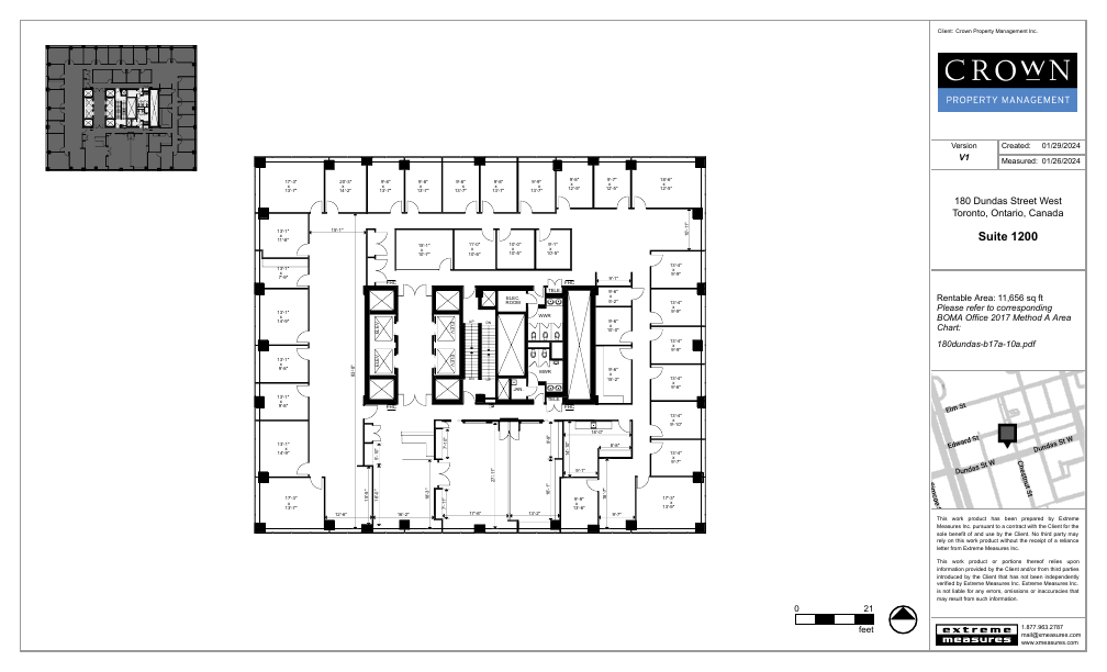 1200 - 180 Dundas Street West, Toronto, ON floorplan