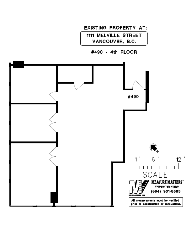 490 - 1111 Melville St, Vancouver, BC floorplan
