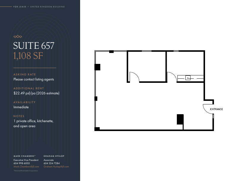 657 - 409 Granville St, Vancouver, BC floorplan