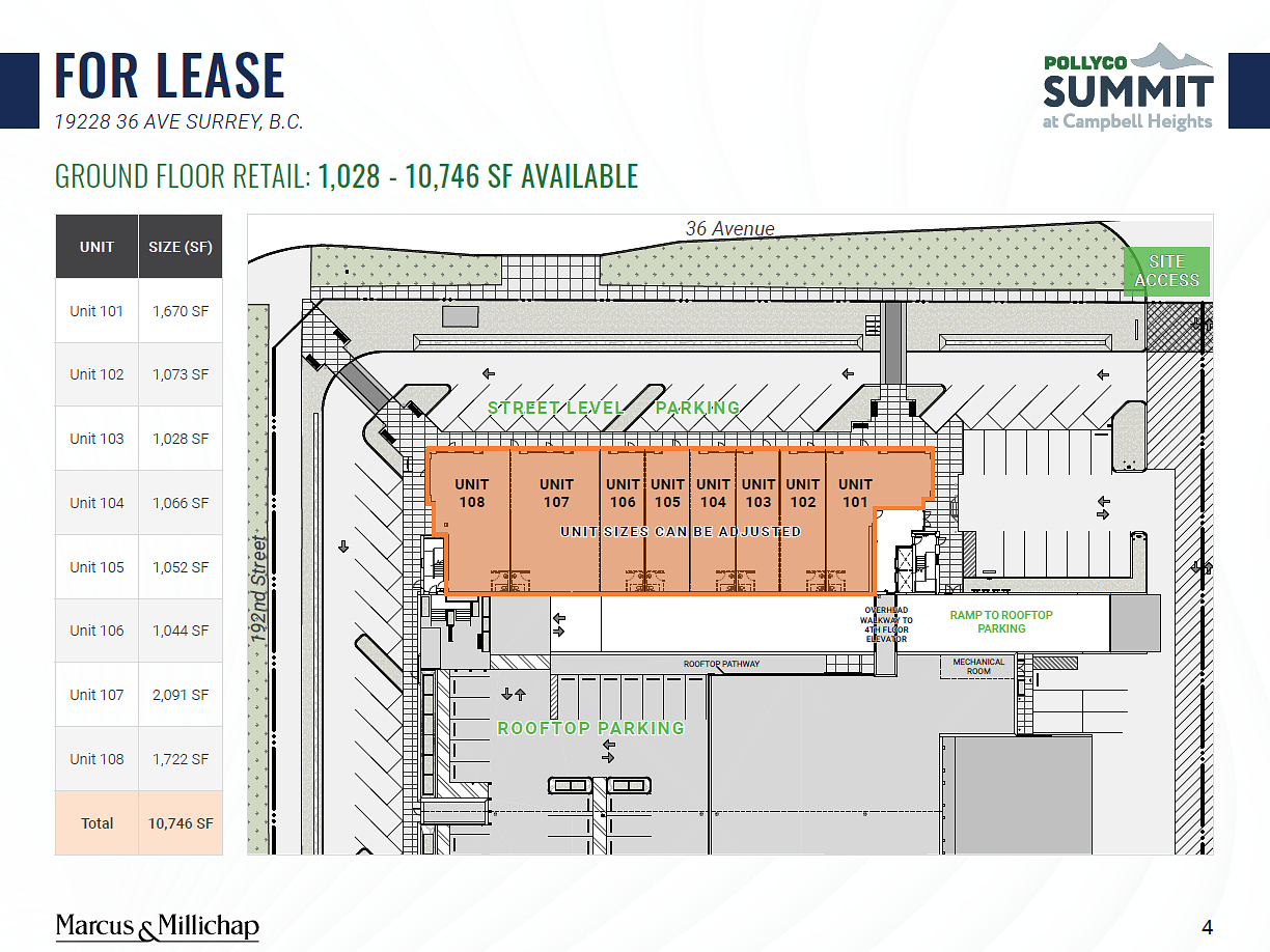101 - 19228 36 Avenue, Surrey, BC floorplan