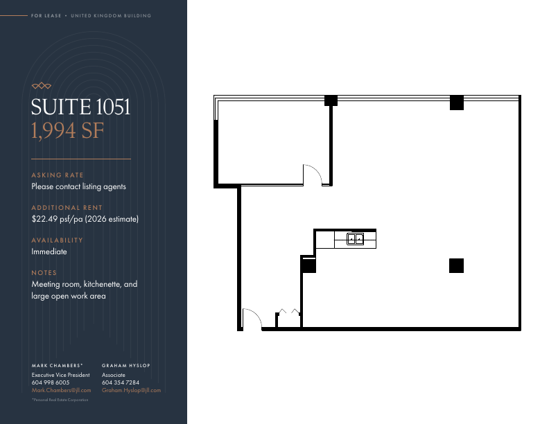 1051 - 409 Granville St, Vancouver, BC floorplan