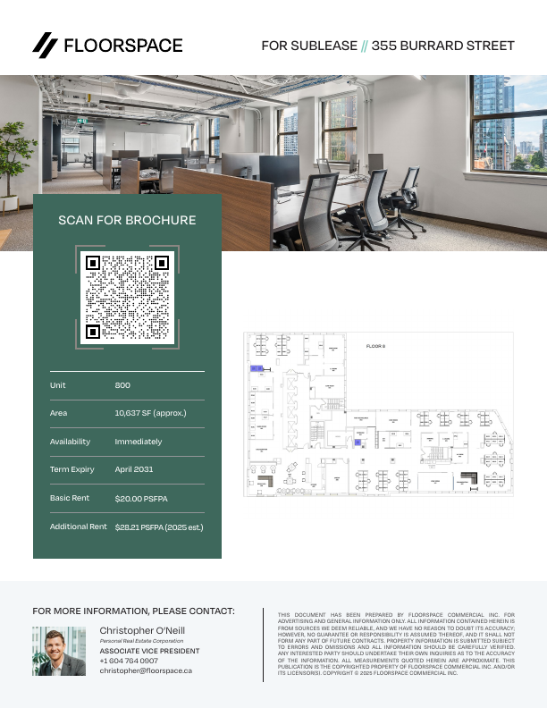 800 - 355 Burrard St, Vancouver, BC floorplan