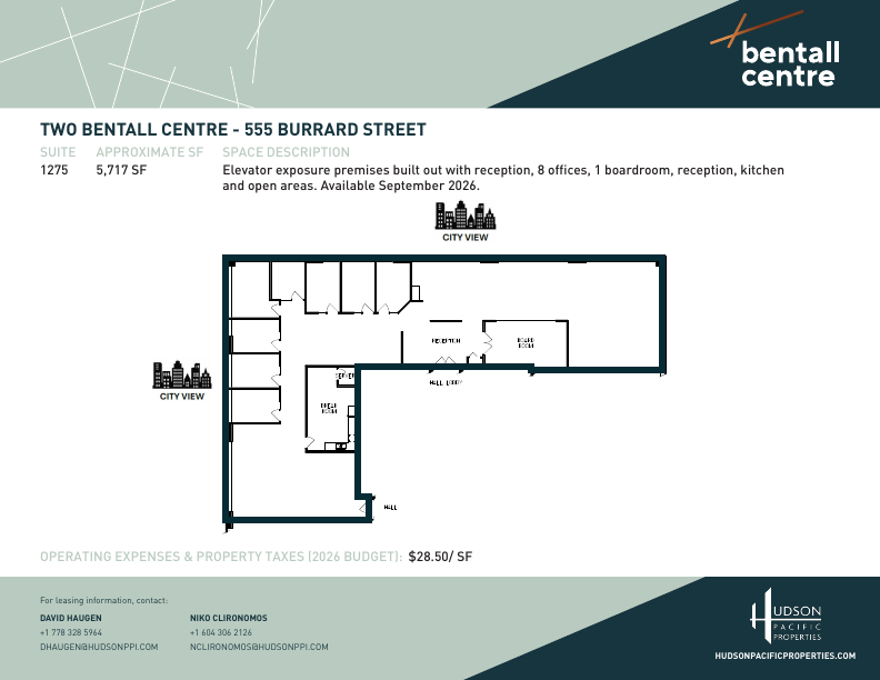 1275 - 555 Burrard Street, Vancouver, BC floorplan