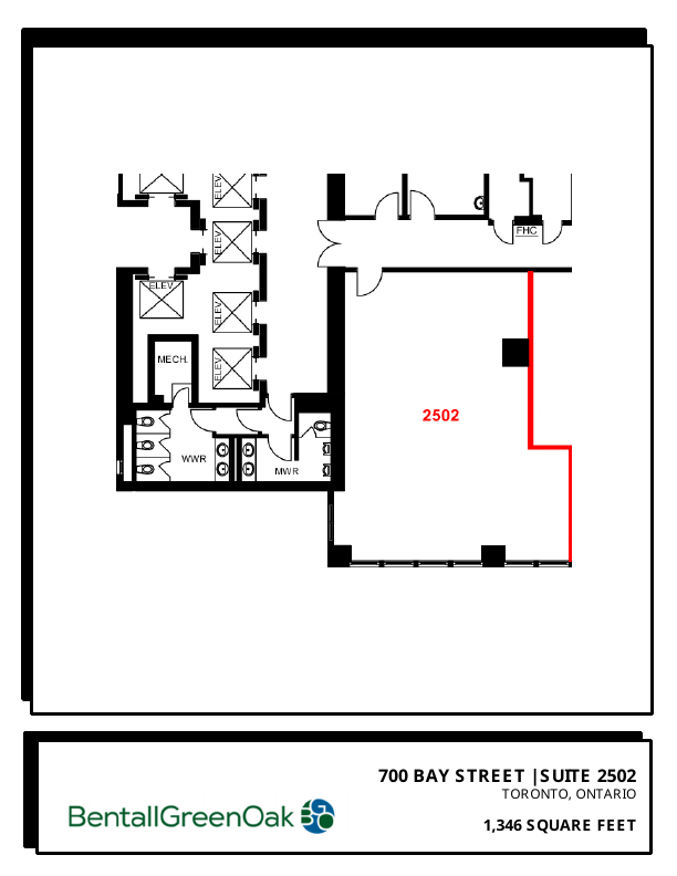 2502 - 700 Bay Street, Toronto, ON floorplan