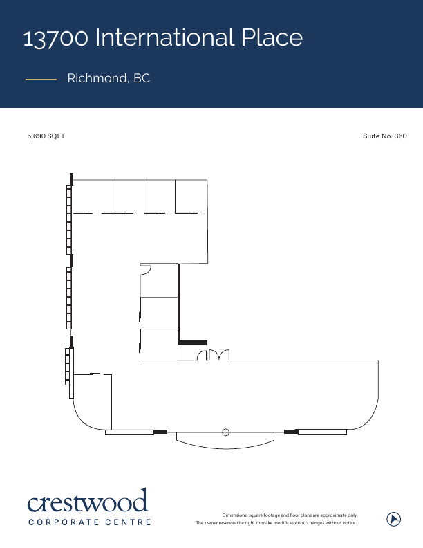 360 - Bldg 2 - 13700 International Place, Richmond, BC floorplan