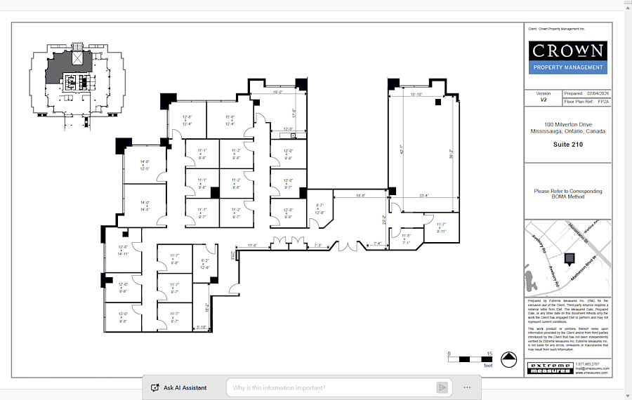 210 - 100 Milverton Drive, Mississauga, ON floorplan