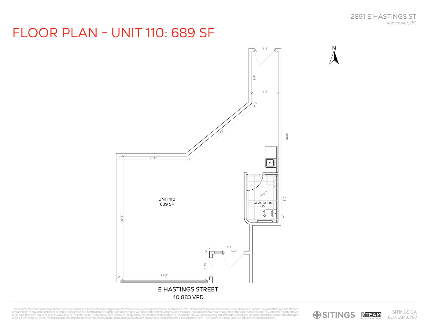 2891 E Hastings St, Vancouver, BC floorplan