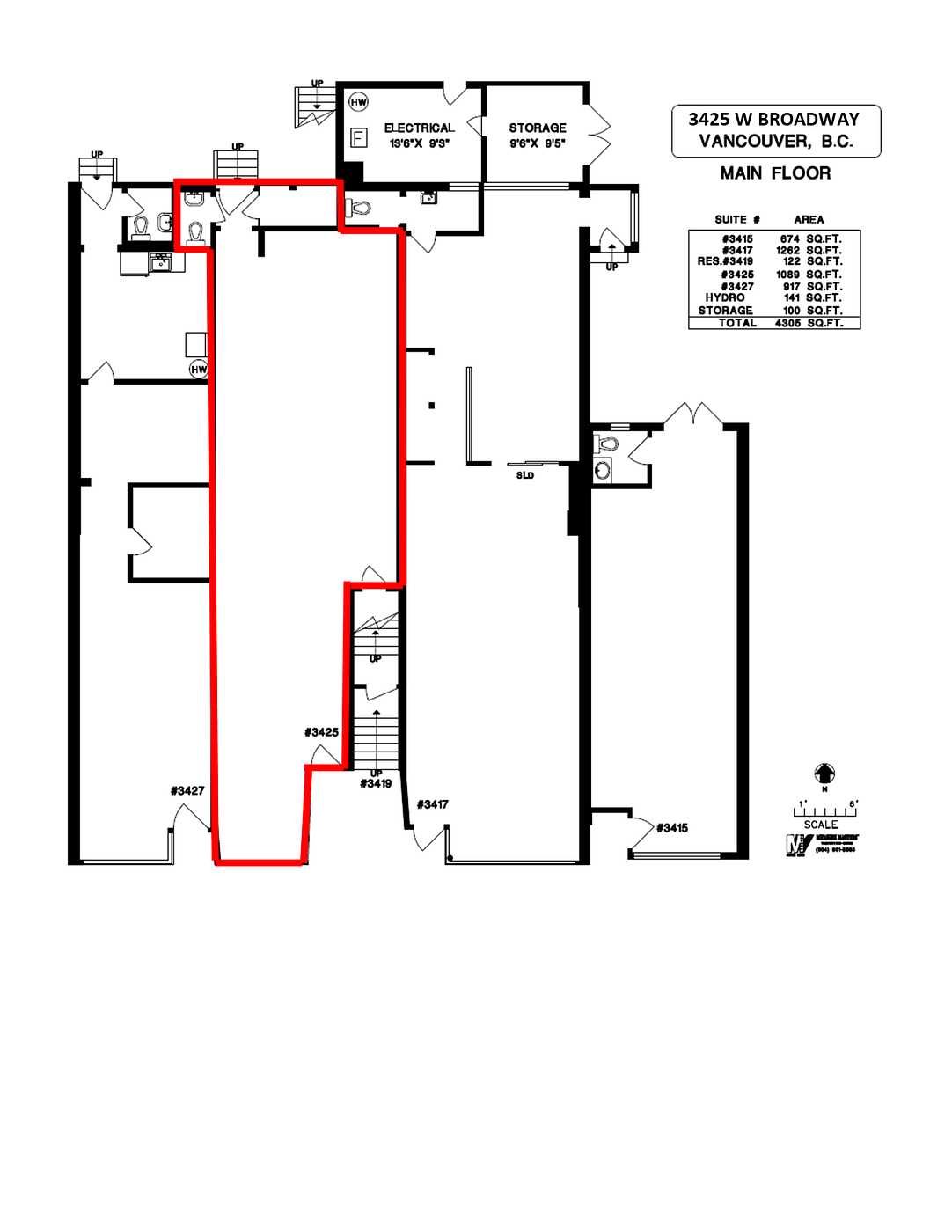3425 West Broadway, Vancouver, BC floorplan