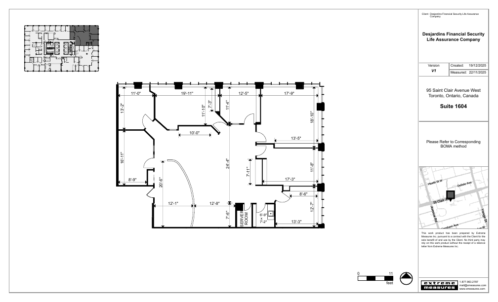 1604 - 95 Saint Clair Avenue West, Toronto, ON floorplan